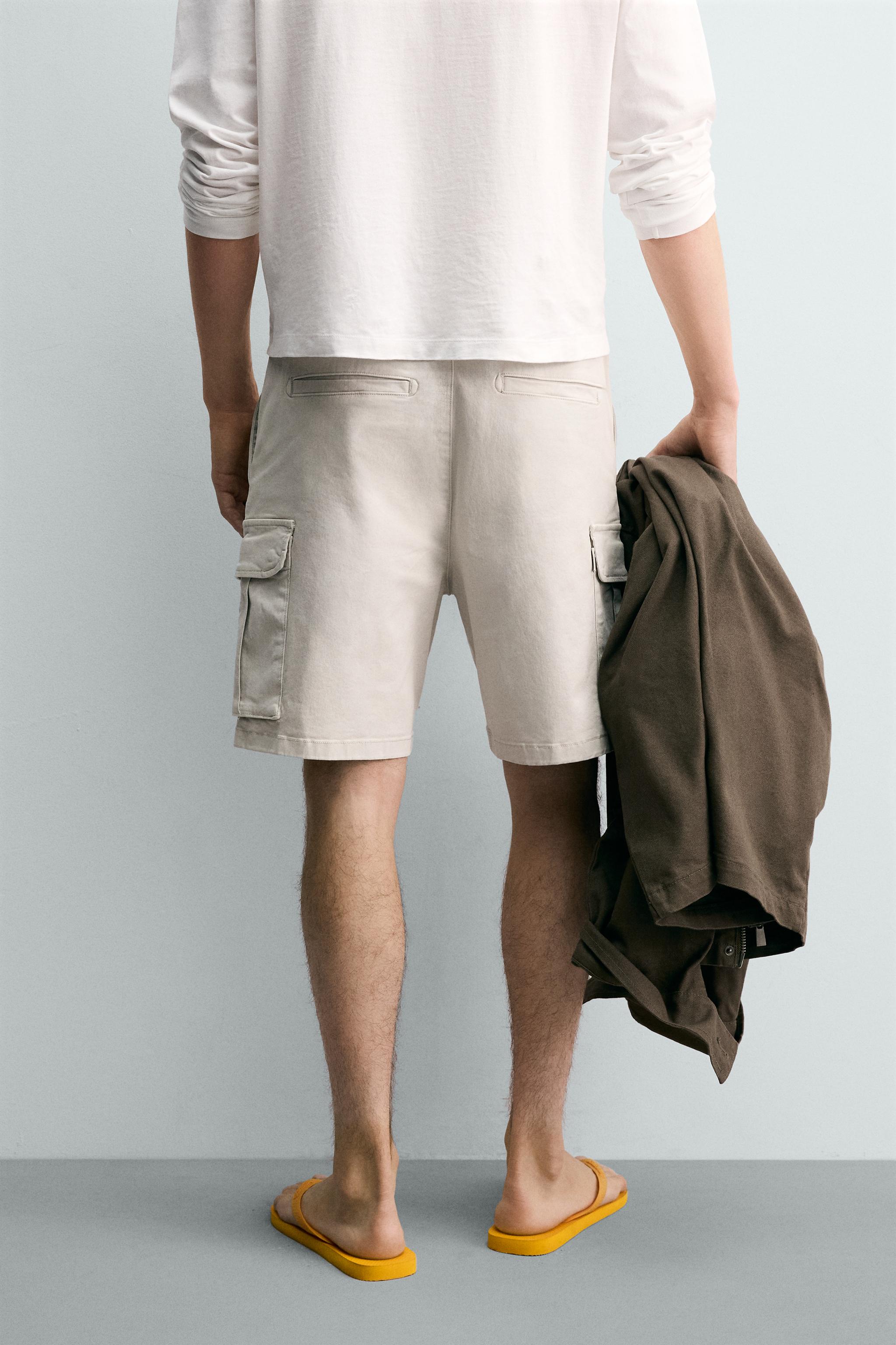 BERMUDA CARGO RELAXED FIT DÉLAVÉ